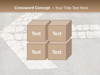 A Cross Painted On The Ground With A Brown Background PowerPoint Template