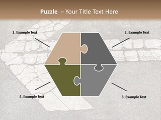 A Cross Painted On The Ground With A Brown Background PowerPoint Template