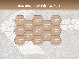 A Cross Painted On The Ground With A Brown Background PowerPoint Template