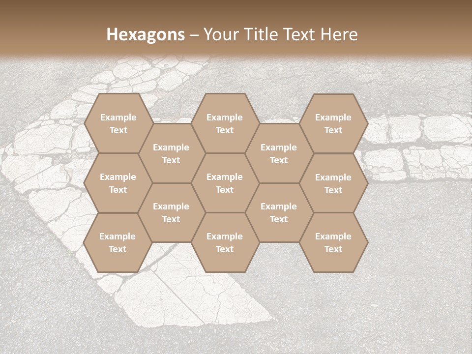 A Cross Painted On The Ground With A Brown Background PowerPoint Template