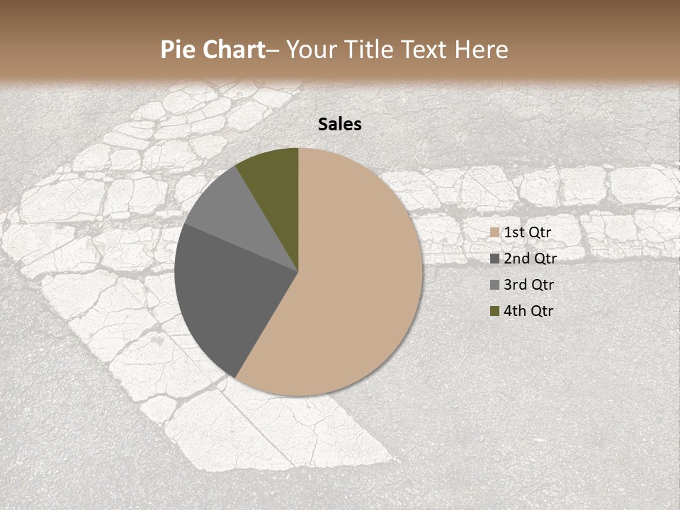A Cross Painted On The Ground With A Brown Background PowerPoint Template
