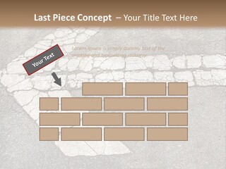 A Cross Painted On The Ground With A Brown Background PowerPoint Template