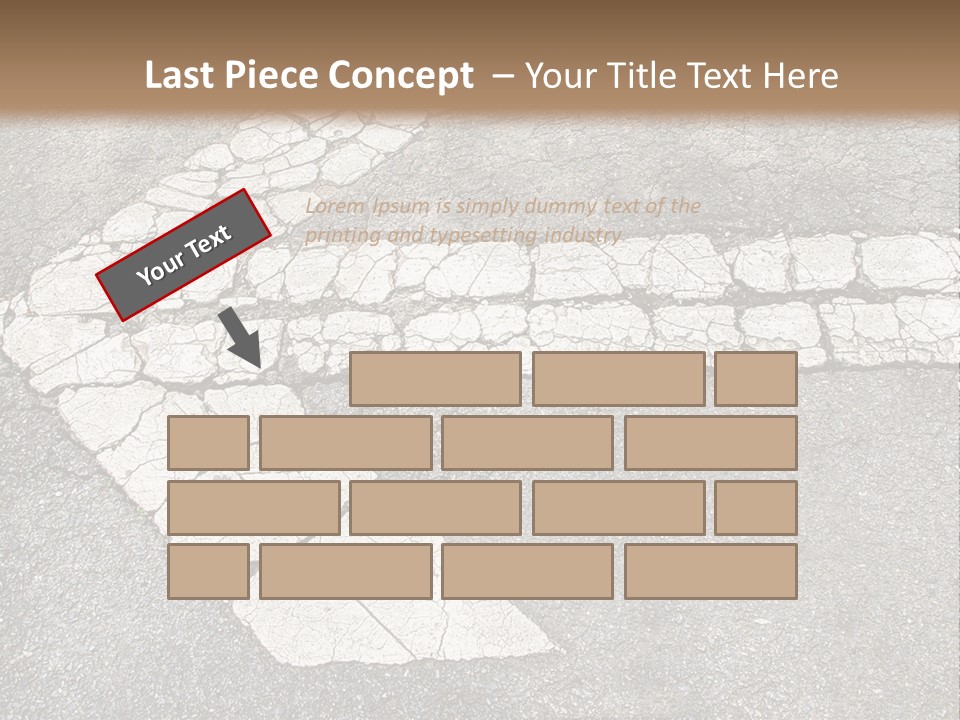 A Cross Painted On The Ground With A Brown Background PowerPoint Template