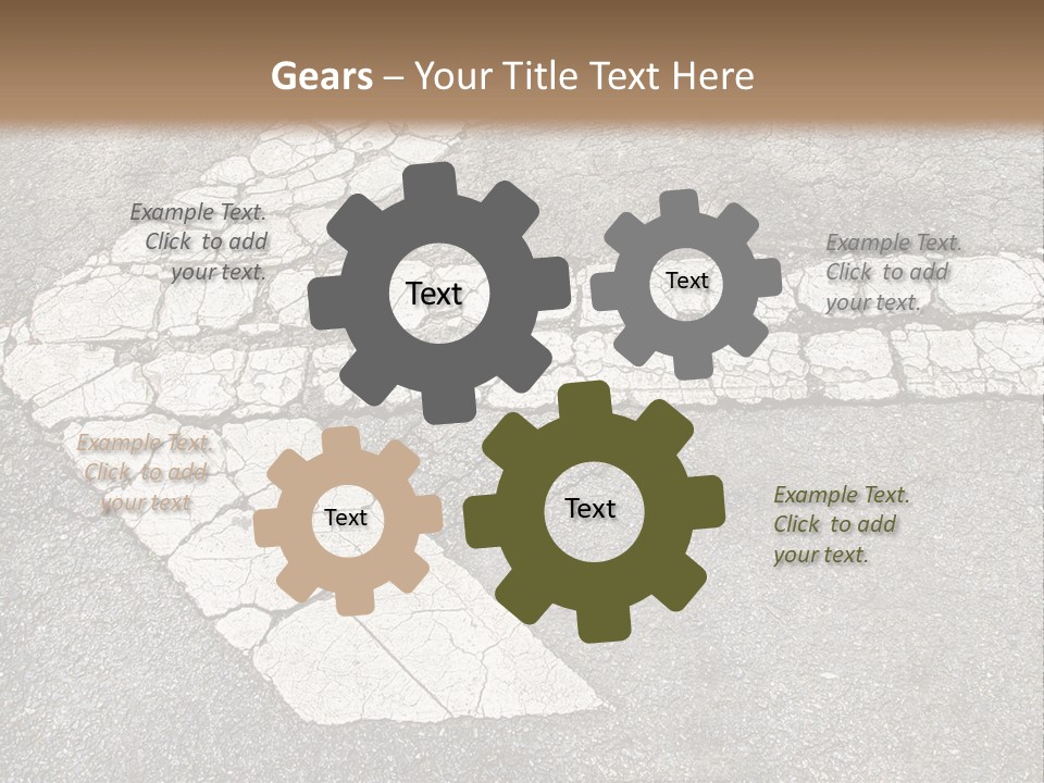 A Cross Painted On The Ground With A Brown Background PowerPoint Template