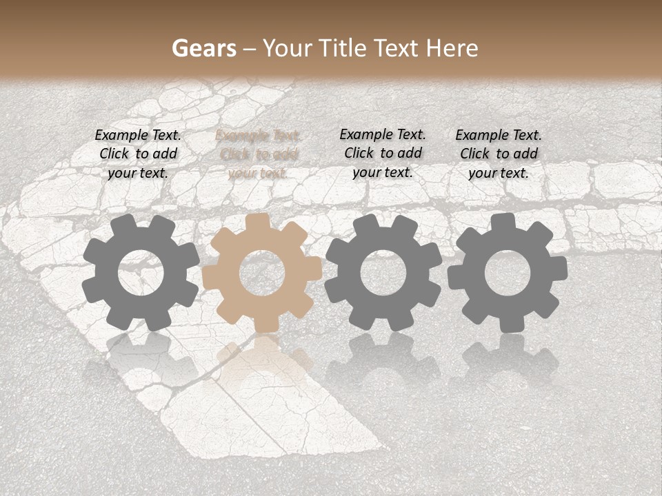 A Cross Painted On The Ground With A Brown Background PowerPoint Template