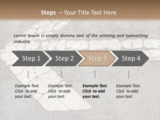 A Cross Painted On The Ground With A Brown Background PowerPoint Template