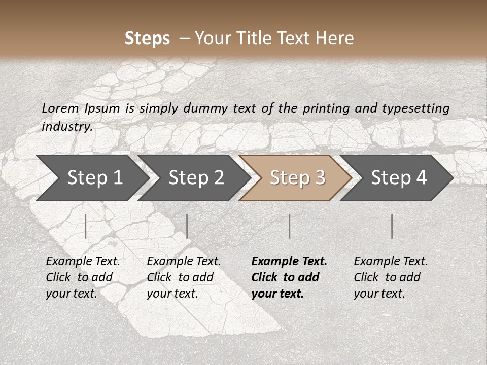 A Cross Painted On The Ground With A Brown Background PowerPoint Template