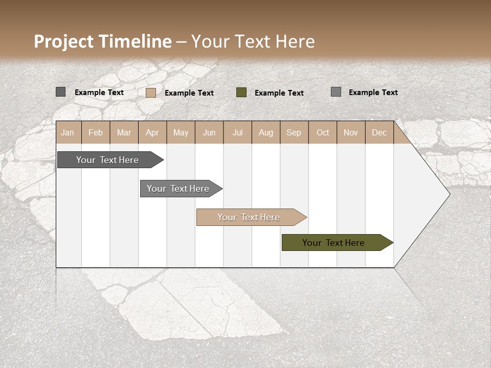 A Cross Painted On The Ground With A Brown Background PowerPoint Template