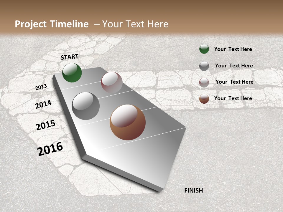 A Cross Painted On The Ground With A Brown Background PowerPoint Template