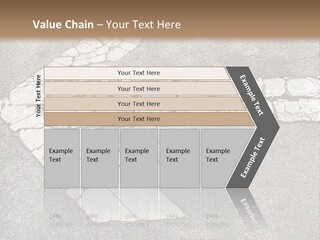 A Cross Painted On The Ground With A Brown Background PowerPoint Template