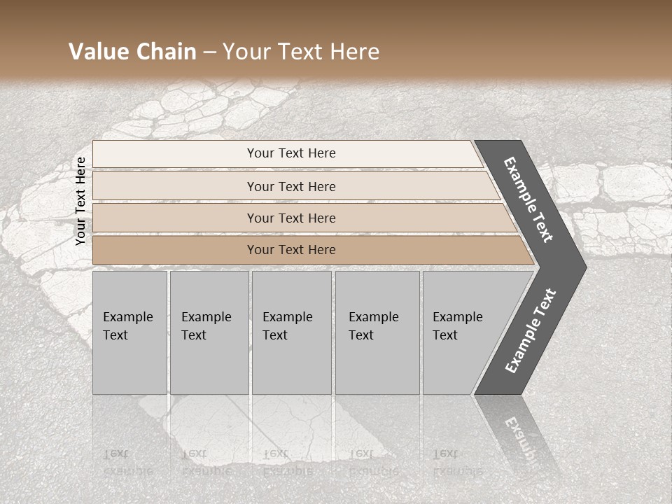 A Cross Painted On The Ground With A Brown Background PowerPoint Template
