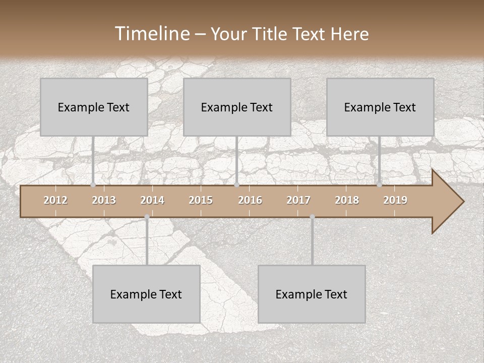 A Cross Painted On The Ground With A Brown Background PowerPoint Template