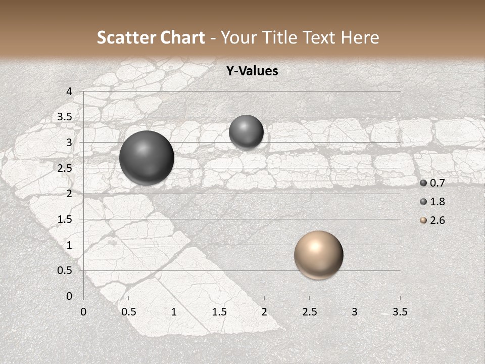 A Cross Painted On The Ground With A Brown Background PowerPoint Template