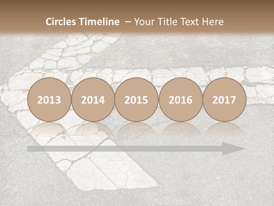 A Cross Painted On The Ground With A Brown Background PowerPoint Template