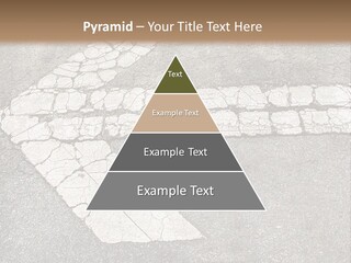 A Cross Painted On The Ground With A Brown Background PowerPoint Template