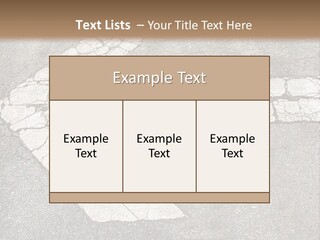 A Cross Painted On The Ground With A Brown Background PowerPoint Template