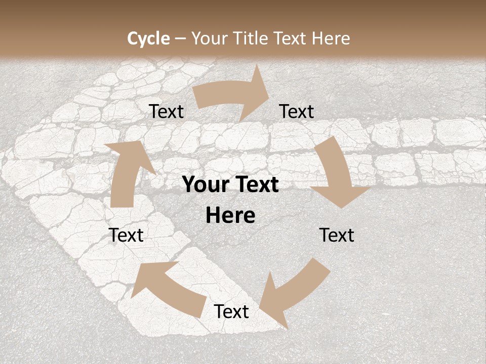 A Cross Painted On The Ground With A Brown Background PowerPoint Template