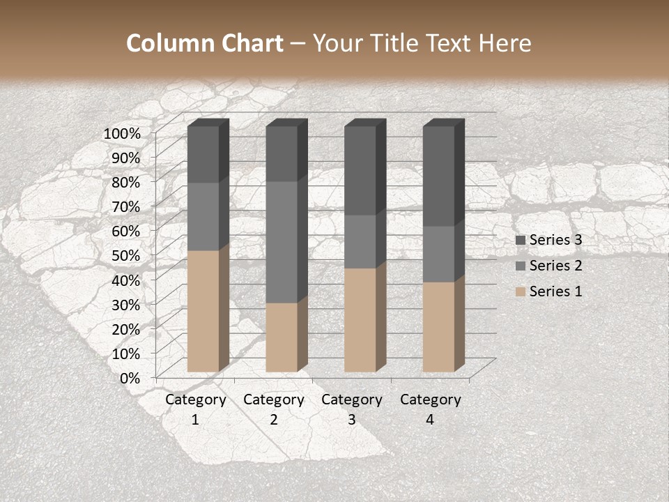 A Cross Painted On The Ground With A Brown Background PowerPoint Template
