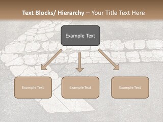 A Cross Painted On The Ground With A Brown Background PowerPoint Template