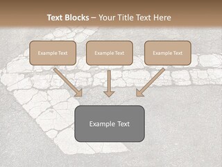 A Cross Painted On The Ground With A Brown Background PowerPoint Template