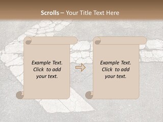 A Cross Painted On The Ground With A Brown Background PowerPoint Template