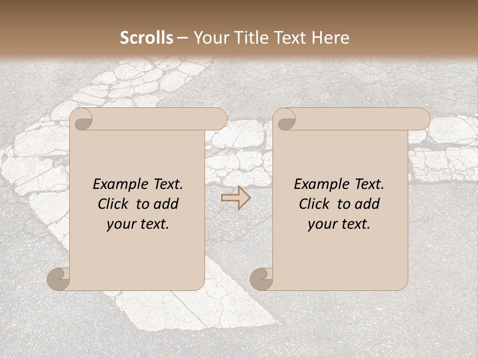 A Cross Painted On The Ground With A Brown Background PowerPoint Template