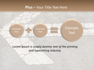 A Cross Painted On The Ground With A Brown Background PowerPoint Template
