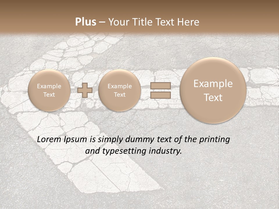 A Cross Painted On The Ground With A Brown Background PowerPoint Template