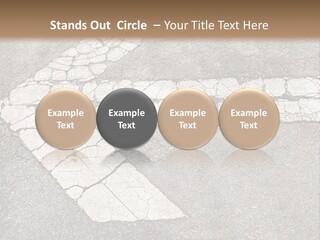 A Cross Painted On The Ground With A Brown Background PowerPoint Template