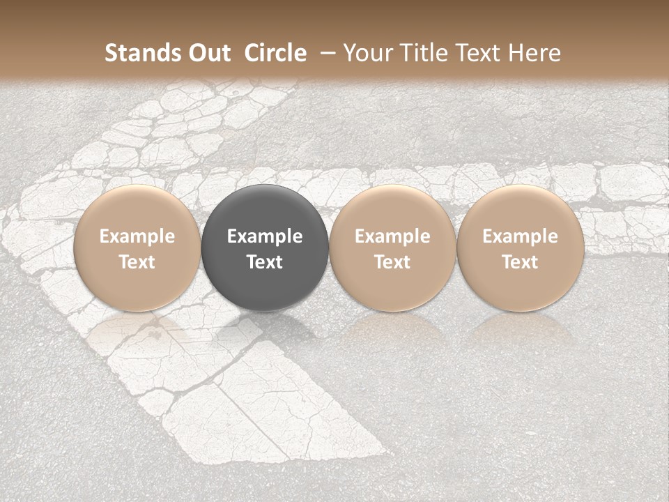 A Cross Painted On The Ground With A Brown Background PowerPoint Template