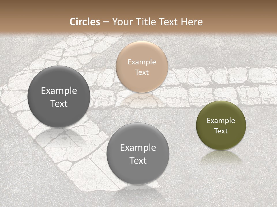 A Cross Painted On The Ground With A Brown Background PowerPoint Template