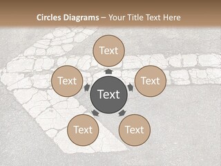 A Cross Painted On The Ground With A Brown Background PowerPoint Template