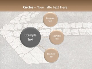 A Cross Painted On The Ground With A Brown Background PowerPoint Template