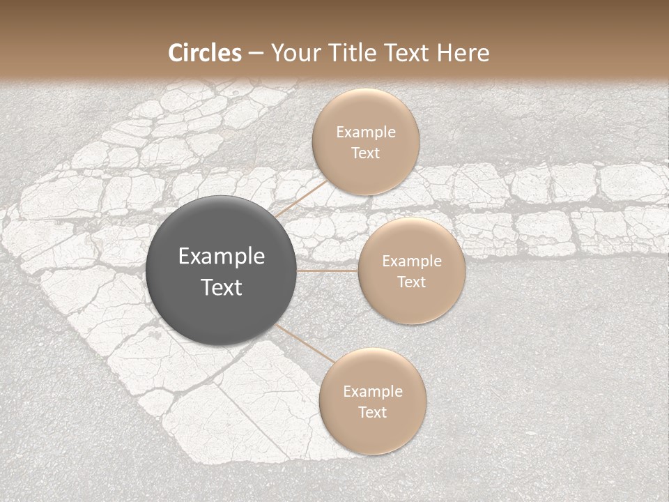 A Cross Painted On The Ground With A Brown Background PowerPoint Template