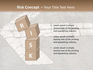 A Cross Painted On The Ground With A Brown Background PowerPoint Template