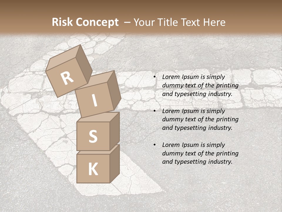 A Cross Painted On The Ground With A Brown Background PowerPoint Template