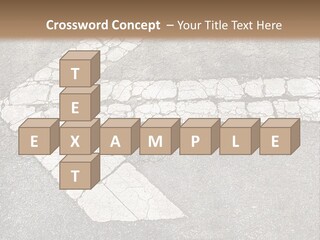 A Cross Painted On The Ground With A Brown Background PowerPoint Template