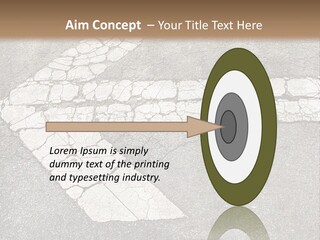 A Cross Painted On The Ground With A Brown Background PowerPoint Template