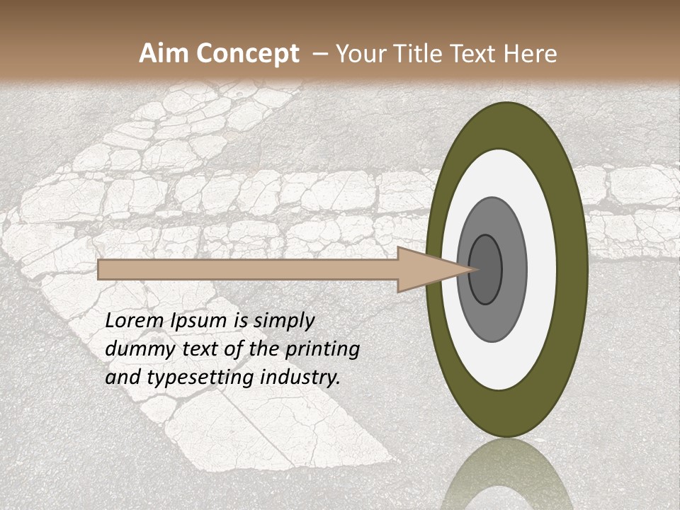 A Cross Painted On The Ground With A Brown Background PowerPoint Template