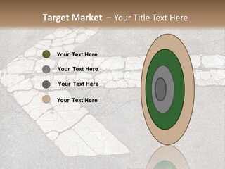 A Cross Painted On The Ground With A Brown Background PowerPoint Template