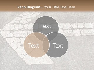 A Cross Painted On The Ground With A Brown Background PowerPoint Template