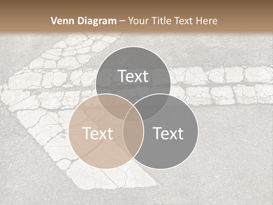 A Cross Painted On The Ground With A Brown Background PowerPoint Template