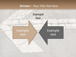 A Cross Painted On The Ground With A Brown Background PowerPoint Template