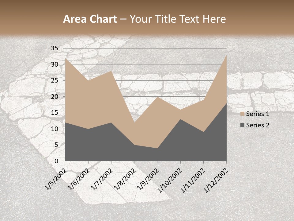 A Cross Painted On The Ground With A Brown Background PowerPoint Template
