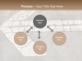 A Cross Painted On The Ground With A Brown Background PowerPoint Template
