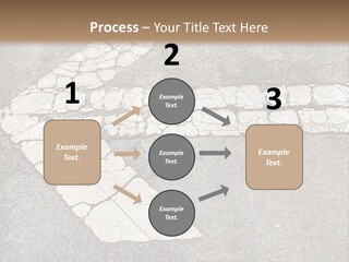 A Cross Painted On The Ground With A Brown Background PowerPoint Template