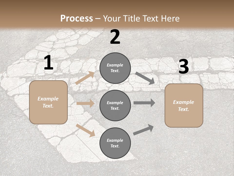 A Cross Painted On The Ground With A Brown Background PowerPoint Template