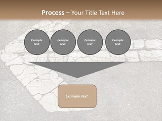 A Cross Painted On The Ground With A Brown Background PowerPoint Template
