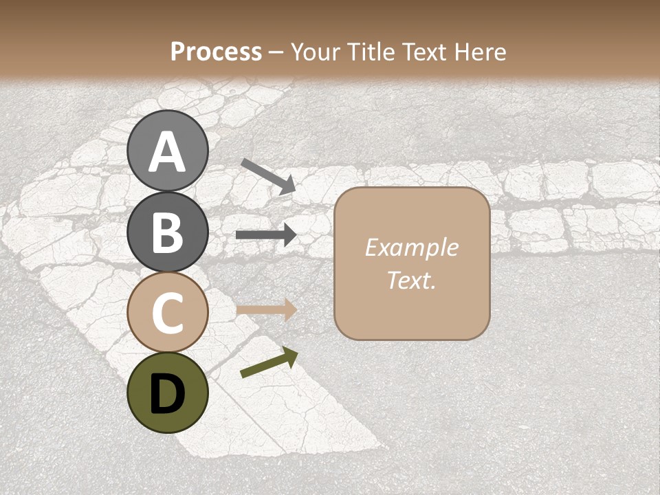 A Cross Painted On The Ground With A Brown Background PowerPoint Template