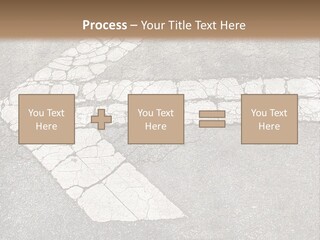 A Cross Painted On The Ground With A Brown Background PowerPoint Template